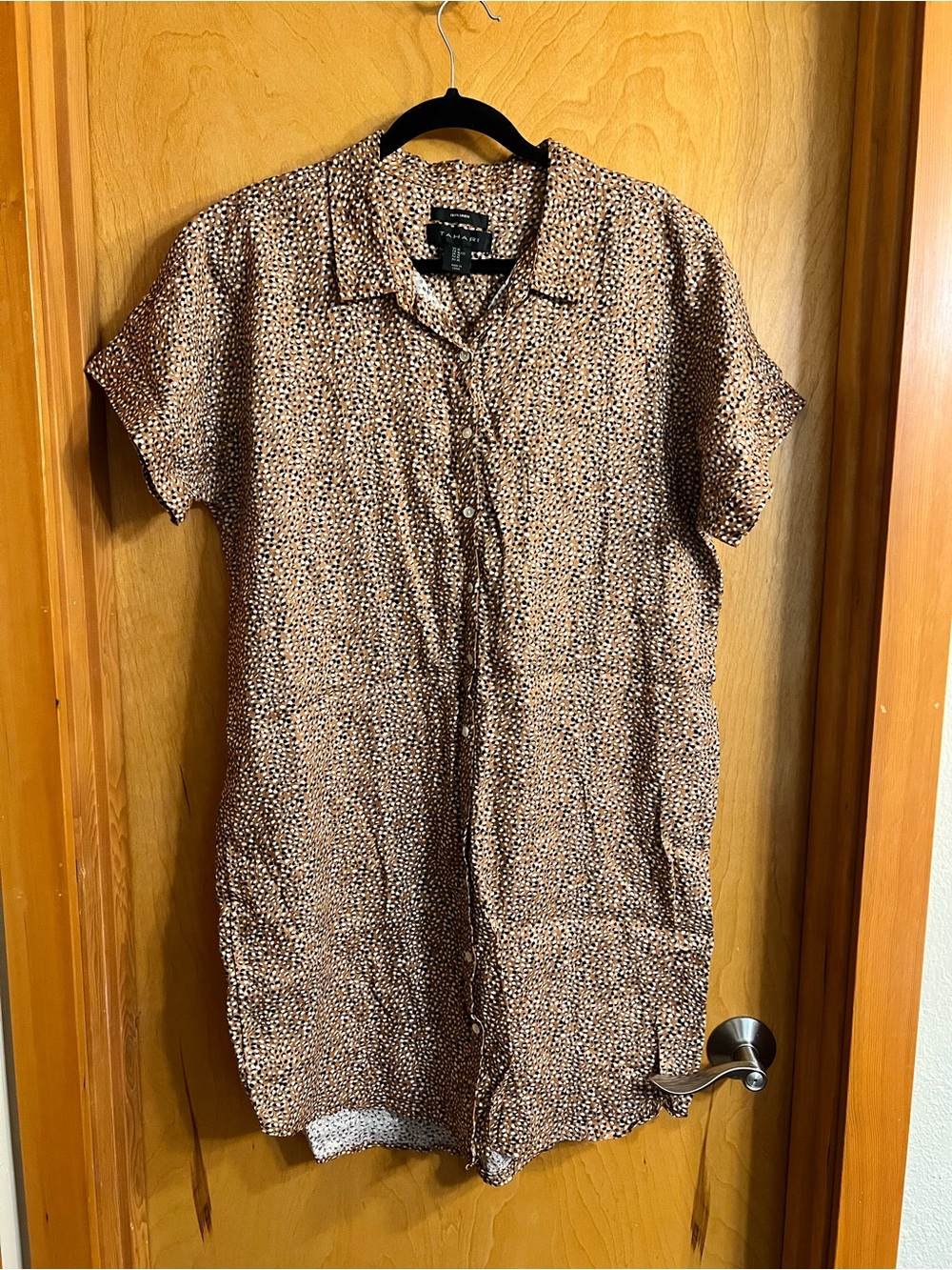 🎨 Tahari Linen Shirt Dress NWOT - XL